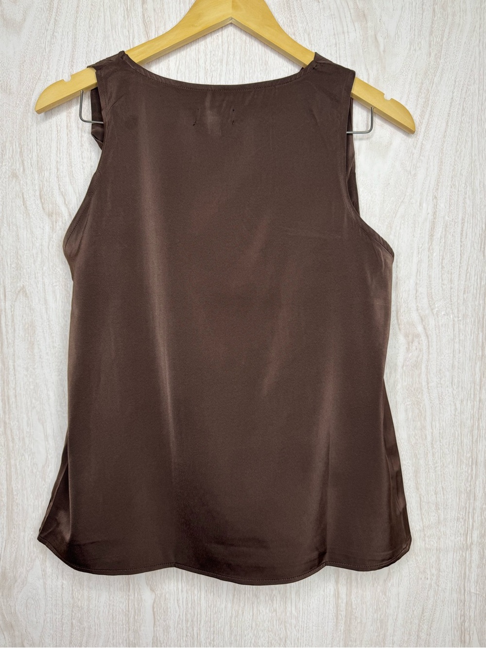 Express Brown Satin Cowl Neck Sleeveless Camisole size M - Picture 2 of 2